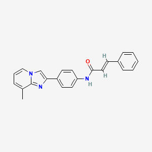 (E)-N-[4-(8-methylimidazo[1,2-a]pyridin-2-yl)phenyl]-3-phenylprop-2-enamide