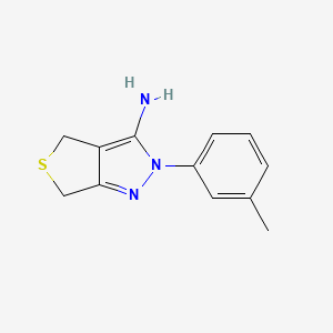 molecular formula C12H13N3S B3294429 2-(3-Methylphenyl)-2,6-dihydro-4H-thieno[3,4-c]pyrazol-3-amine CAS No. 887200-95-5