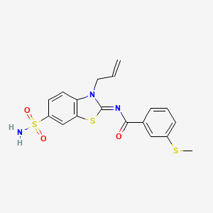 (Z)-N-(3-allyl-6-sulfamoylbenzo[d]thiazol-2(3H)-ylidene)-3-(methylthio)benzamide