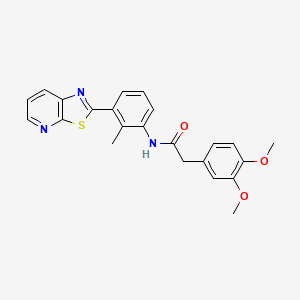 2-(3,4-dimethoxyphenyl)-N-(2-methyl-3-(thiazolo[5,4-b]pyridin-2-yl)phenyl)acetamide