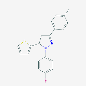 1-(4-fluorophenyl)-3-(4-methylphenyl)-5-(2-thienyl)-4,5-dihydro-1H-pyrazole