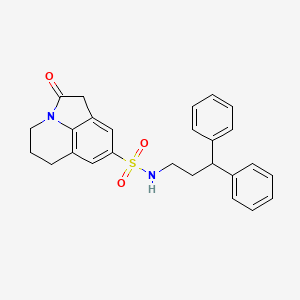 N-(3,3-diphenylpropyl)-2-oxo-1-azatricyclo[6.3.1.0^{4,12}]dodeca-4,6,8(12)-triene-6-sulfonamide