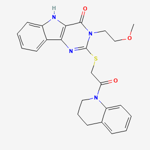 2-((2-(3,4-dihydroquinolin-1(2H)-yl)-2-oxoethyl)thio)-3-(2-methoxyethyl)-3H-pyrimido[5,4-b]indol-4(5H)-one