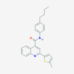 molecular formula C25H24N2OS B329450 N-(4-butylphenyl)-2-(5-methylthiophen-2-yl)quinoline-4-carboxamide 