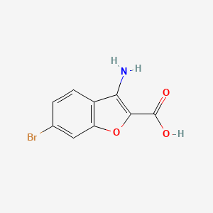 molecular formula C9H6BrNO3 B3294567 3-Amino-6-bromobenzofuran-2-carboxylic acid CAS No. 887246-19-7