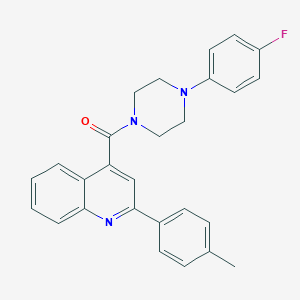 molecular formula C27H24FN3O B329460 4-{[4-(4-Fluorophenyl)-1-piperazinyl]carbonyl}-2-(4-methylphenyl)quinoline 