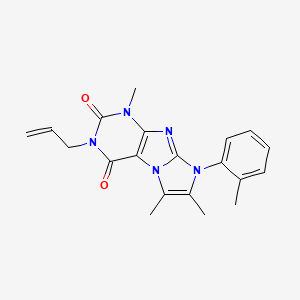 molecular formula C20H21N5O2 B3294628 4,7,8-Trimethyl-6-(2-methylphenyl)-2-prop-2-enylpurino[7,8-a]imidazole-1,3-dione CAS No. 887455-53-0