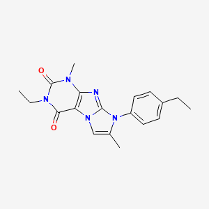 molecular formula C19H21N5O2 B3294680 2-Ethyl-6-(4-ethylphenyl)-4,7-dimethylpurino[7,8-a]imidazole-1,3-dione CAS No. 887465-49-8