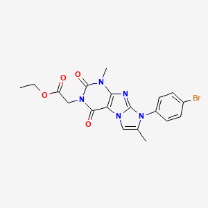 Ethyl 2-[6-(4-bromophenyl)-4,7-dimethyl-1,3-dioxopurino[7,8-a]imidazol-2-yl]acetate