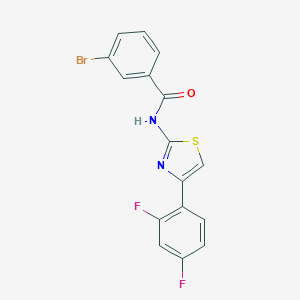 3-bromo-N-[4-(2,4-difluorophenyl)-1,3-thiazol-2-yl]benzamide