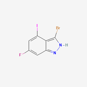 molecular formula C7H3BrFIN2 B3294738 3-Bromo-6-fluoro-4-iodoindazole CAS No. 887567-91-1
