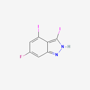 molecular formula C7H3FI2N2 B3294745 3,4-Diiodo-6-fluoro-1H-indazole CAS No. 887567-92-2
