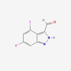 molecular formula C8H4FIN2O B3294749 6-fluoro-4-iodo-2H-indazole-3-carbaldehyde CAS No. 887567-93-3