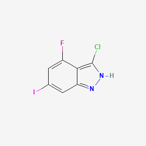 molecular formula C7H3ClFIN2 B3294780 3-chloro-4-fluoro-6-iodo-2H-indazole CAS No. 887568-02-7