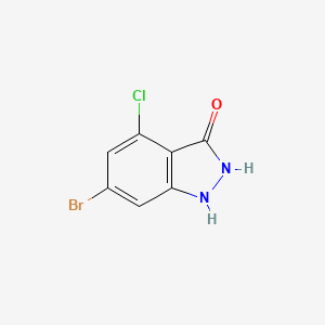 molecular formula C7H4BrClN2O B3294815 6-Bromo-4-chloro-1,2-dihydroindazol-3-one CAS No. 887568-17-4
