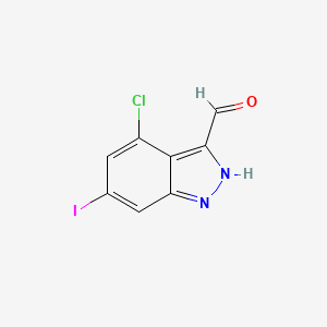 molecular formula C8H4ClIN2O B3294838 4-Chloro-6-iodo-1H-indazole-3-carbaldehyde CAS No. 887568-25-4