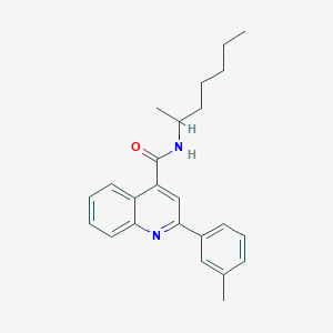 N-(1-methylhexyl)-2-(3-methylphenyl)-4-quinolinecarboxamide