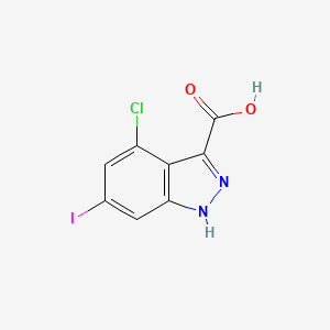 molecular formula C8H4ClIN2O2 B3294842 4-chloro-6-iodo-1H-indazole-3-carboxylic acid CAS No. 887568-26-5