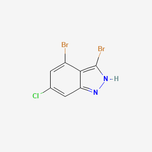 molecular formula C7H3Br2ClN2 B3294877 3,4-Dibromo-6-chloro-1H-indazole CAS No. 887568-34-5