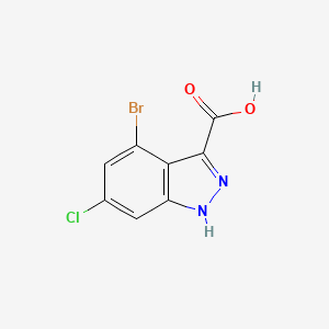 molecular formula C8H4BrClN2O2 B3294898 4-bromo-6-chloro-1H-indazole-3-carboxylic acid CAS No. 887568-39-0