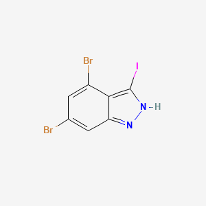 molecular formula C7H3Br2IN2 B3294909 4,6-Dibromo-3-iodo (1H)indazole CAS No. 887568-43-6