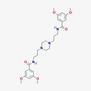 N-[3-(4-{3-[(3,5-dimethoxybenzoyl)amino]propyl}-1-piperazinyl)propyl]-3,5-dimethoxybenzamide