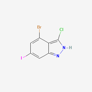molecular formula C7H3BrClIN2 B3294912 4-bromo-3-chloro-6-iodo-2H-indazole CAS No. 887568-45-8