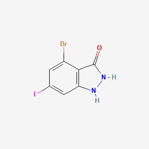 molecular formula C7H4BrIN2O B3294925 4-Bromo-6-iodo-1,2-dihydroindazol-3-one CAS No. 887568-51-6