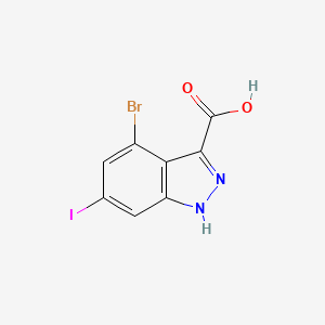 molecular formula C8H4BrIN2O2 B3294934 4-bromo-6-iodo-1H-indazole-3-carboxylic acid CAS No. 887568-55-0
