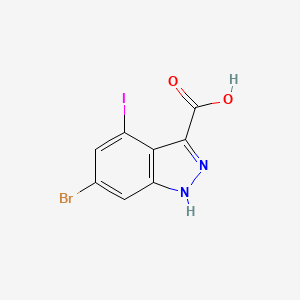 molecular formula C8H4BrIN2O2 B3294959 6-bromo-4-iodo-1H-indazole-3-carboxylic acid CAS No. 887568-65-2