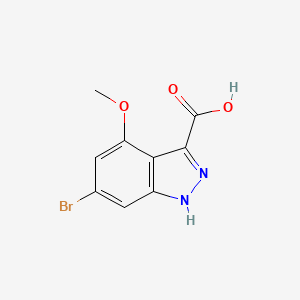 molecular formula C9H7BrN2O3 B3294974 6-Bromo-4-methoxy-3-(1H)indazole carboxylic acid CAS No. 887568-75-4