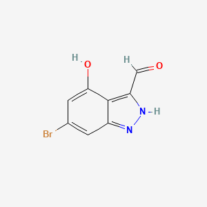 molecular formula C8H5BrN2O2 B3294986 6-Bromo-4-hydroxy-1H-indazole-3-carbaldehyde CAS No. 887568-85-6