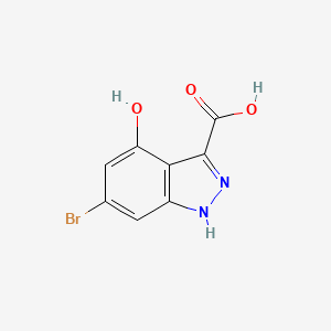 molecular formula C8H5BrN2O3 B3294987 6-Bromo-4-hydroxy-3-(1H)indazole carboxylic acid CAS No. 887568-87-8