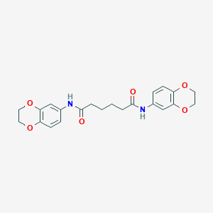 molecular formula C22H24N2O6 B329500 N,N'-di(2,3-dihydro-1,4-benzodioxin-6-yl)hexanediamide 