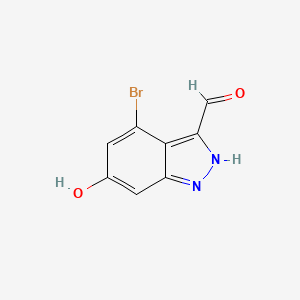 molecular formula C8H5BrN2O2 B3295003 1h-Indazole-3-carbaldehyde,4-bromo-6-hydroxy- CAS No. 887568-96-9