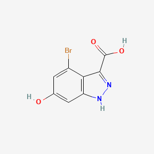 molecular formula C8H5BrN2O3 B3295008 1h-Indazole-3-carboxylic acid,4-bromo-6-hydroxy- CAS No. 887568-98-1
