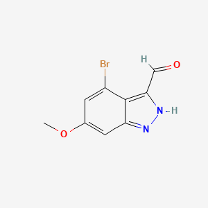 molecular formula C9H7BrN2O2 B3295028 4-bromo-6-methoxy-2H-indazole-3-carbaldehyde CAS No. 887569-08-6