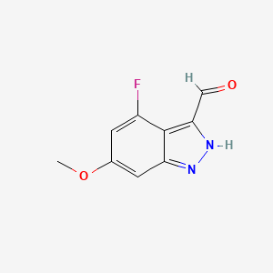 molecular formula C9H7FN2O2 B3295049 4-Fluoro-6-methoxy-1H-indazole-3-carbaldehyde CAS No. 887569-21-3