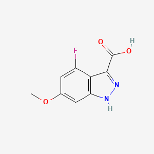 molecular formula C9H7FN2O3 B3295054 4-fluoro-6-methoxy-1H-indazole-3-carboxylic acid CAS No. 887569-23-5