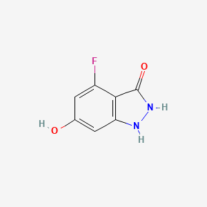 molecular formula C7H5FN2O2 B3295063 4-Fluoro-1H-indazole-3,6-diol CAS No. 887569-31-5