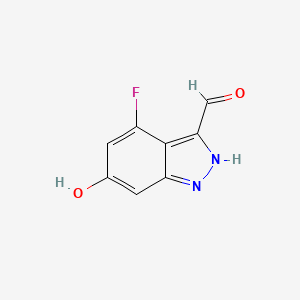 molecular formula C8H5FN2O2 B3295067 4-Fluoro-6-hydroxy-1H-indazole-3-carbaldehyde CAS No. 887569-33-7