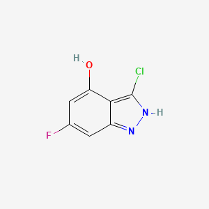 molecular formula C7H4ClFN2O B3295072 3-Chloro-6-fluoro-4-hydroxyindazole CAS No. 887569-37-1