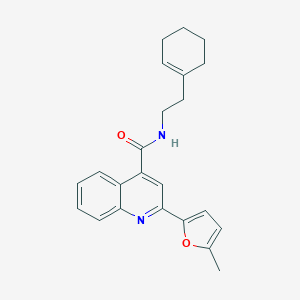 molecular formula C23H24N2O2 B329508 N~4~-[2-(1-cyclohexenyl)ethyl]-2-(5-methyl-2-furyl)-4-quinolinecarboxamide 
