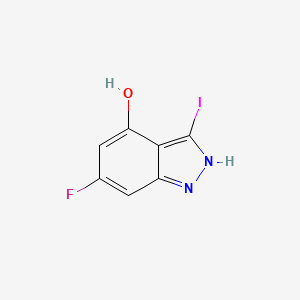 molecular formula C7H4FIN2O B3295087 6-Fluoro-4-hydroxy-3-iodo-1H-indazole CAS No. 887569-41-7