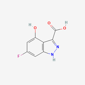 molecular formula C8H5FN2O3 B3295102 6-Fluoro-4-hydroxy-1H-indazole-3-carboxylic acid CAS No. 887569-47-3