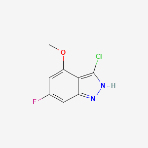 molecular formula C8H6ClFN2O B3295109 3-Chloro-6-fluoro-4-methoxyindazole CAS No. 887569-49-5