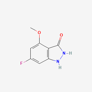 molecular formula C8H7FN2O2 B3295120 6-Fluoro-3-hydroxy-4-methoxyindazole CAS No. 887569-53-1