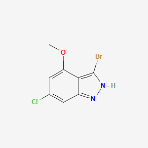 molecular formula C8H6BrClN2O B3295132 3-Bromo-6-chloro-4-methoxyindazole CAS No. 887569-58-6