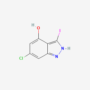 molecular formula C7H4ClIN2O B3295141 6-Chloro-4-hydroxy-3-iodo-1H-indazole CAS No. 887569-64-4