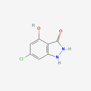 molecular formula C7H5ClN2O2 B3295149 6-Chloro-3,4-dihydroxy-1H-indazole CAS No. 887569-69-9